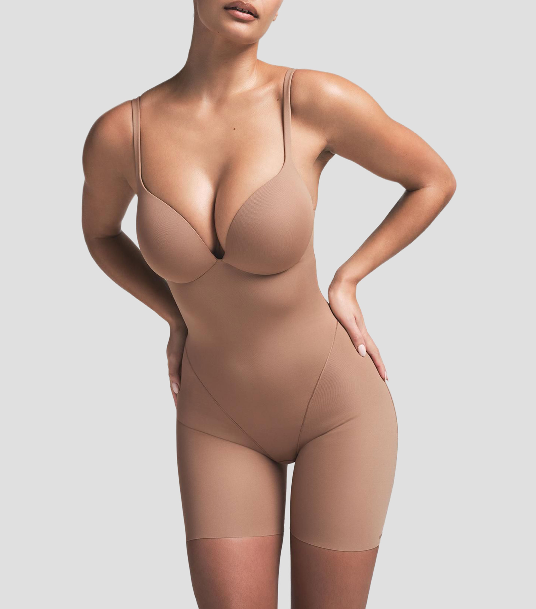 Body cuello V sin mangas Mujer